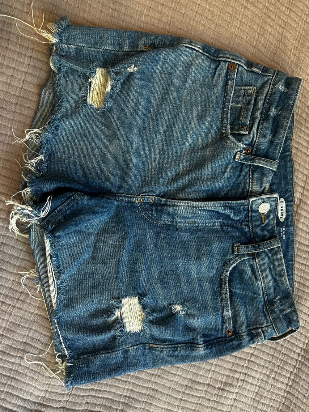 Old Navy O.G. High Rise Distressed Denim Shorts